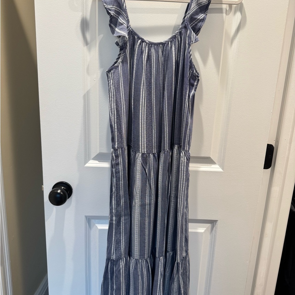 Como Vintage Navy and White Striped Dress